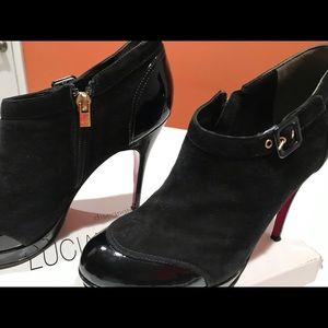 🎃LUCIANO PAVODAN Italian All Leather Heels Booties, 40/10